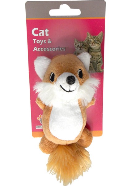 Peluş Hışırtıkedı Oyuncağı Tilki 9,5x5 Cm