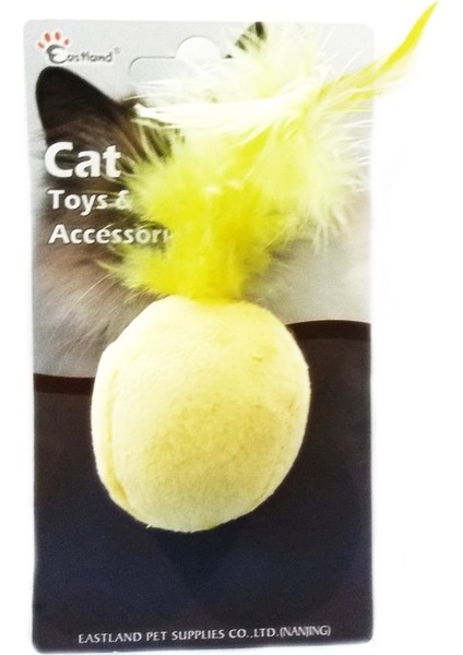 Kedi Otlu Tüylü Top 4,5 Cm Karş.renkli