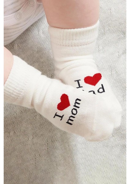 Nessiworld Bistyle Mom Dad 3'lü Penye Soket Çorap 10123 Ekru modelleri