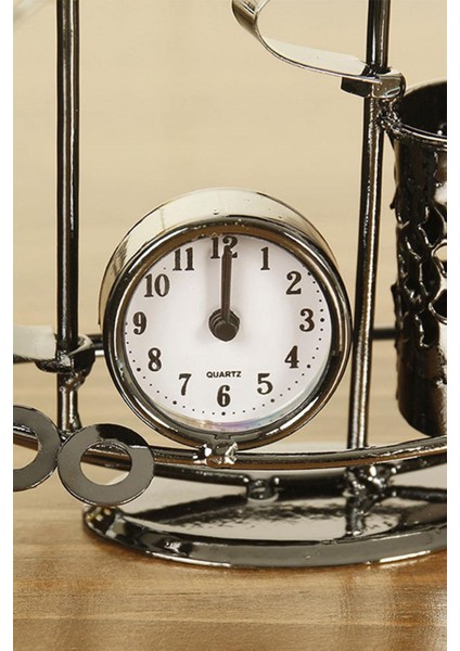 Yelken Desenli Metal Saatli Kalem Kutusu, Masa Dekorasyonu Için Şık ve Fonksiyonel Ürün modelleri