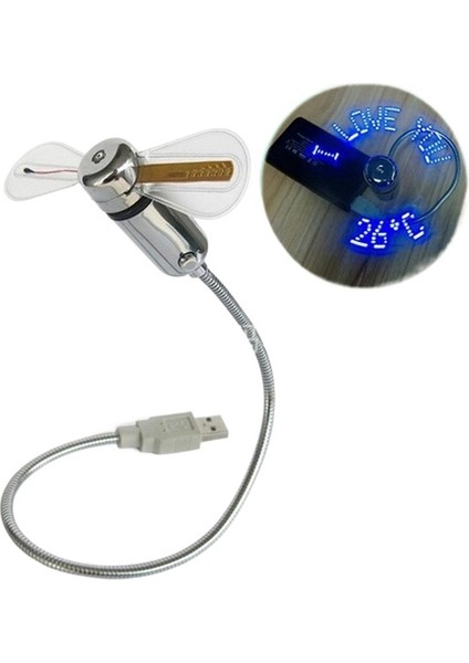 USB Fan Renkli LED Yanıp Sönen Kelime Işıklı Fan (Yurt Dışından) fiyatları
