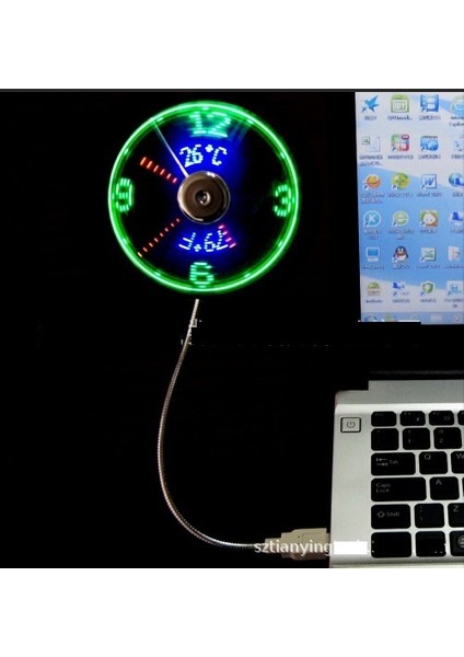 USB Fan Renkli LED Yanıp Sönen Kelime Işıklı Fan (Yurt Dışından) modelleri