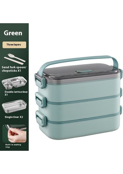 304 Paslanmaz Çelik Öğle Yemeği Kutusu Yalıtımlı Öğle Yemeği Kutusu Isıtılabilir (Yurt Dışından)