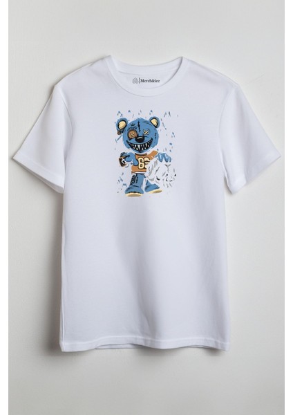 Mavi Ayı Baskılı Unisex T-Shirt Siyah