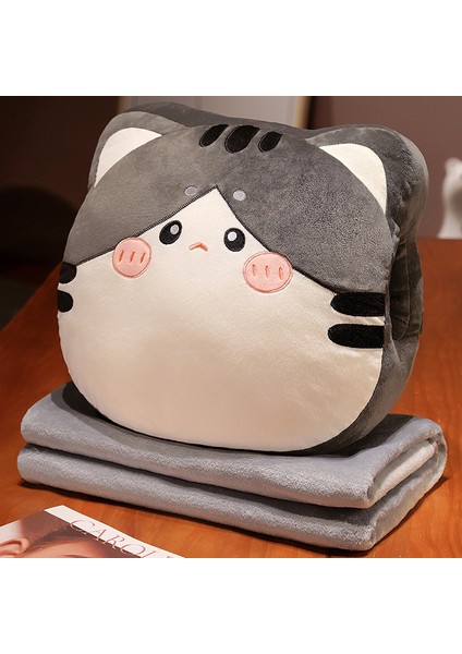 Sevimli Karikatür Yastık Yorgan 2'si 1 Arada Araba Ofis Şekerleme Yastığı Arkalık (Yurt Dışından)