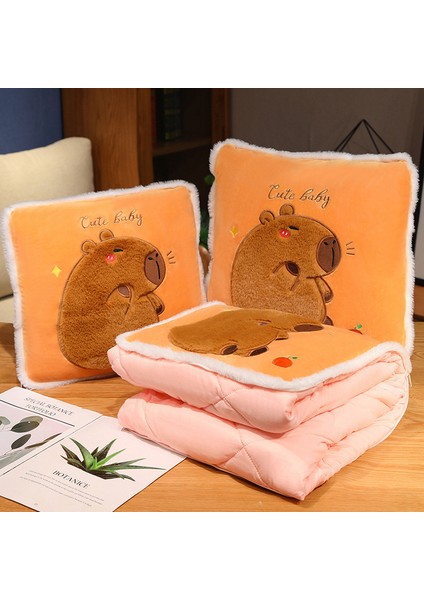 Sevimli Yastık Yorgan 2'si 1 Arada Ofis Araba Şekerleme Yastığı (Yurt Dışından)