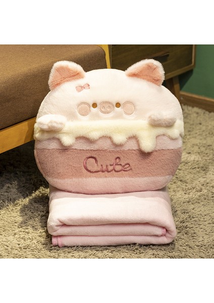 Sevimli Yastık Yorgan 2'si 1 Arada Katlanabilir Ofis Araba Yastık Yorgan (Yurt Dışından)