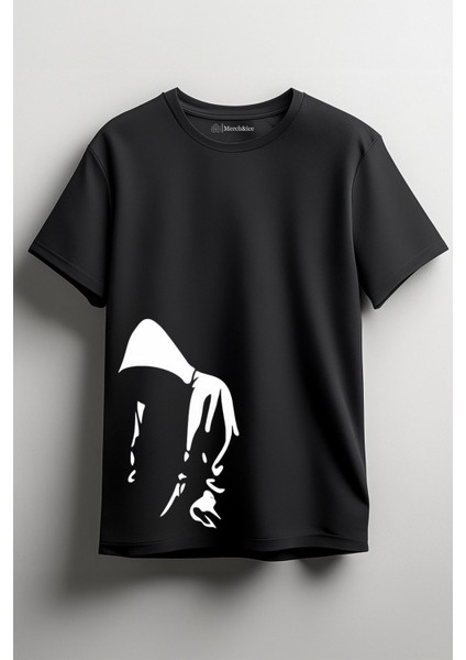 Adam Baskılı Unisex T-Shirt Siyah