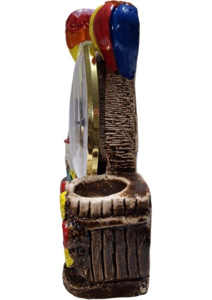 Renkli Peribacası Tasarımlı Masa Saati ve Kalemlik Seti modelleri