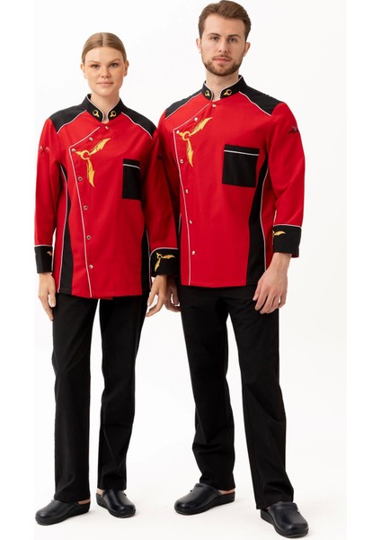 Crenata Şef Aşçı Ceketi - Şık ve Dayanıklı, Nefes Alabilir, Profesyonel Mutfak Kullanımı Için