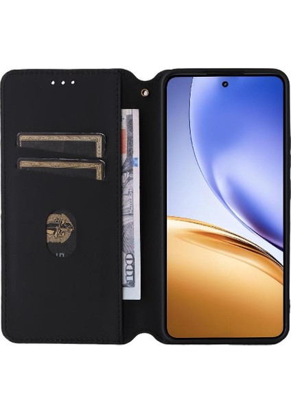 Realme 14 5g Cüzdan Manyetik Kapatma Kart Yuvaları Tutucu Pu 3D Için Kılıf (Yurt Dışından) fırsatları