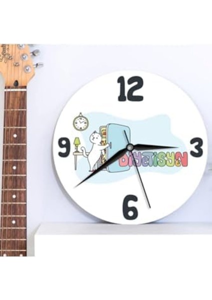 Ahşap Duvar Saati, Diyetisyenlere Özel, Şık ve Modern Tasarım modelleri