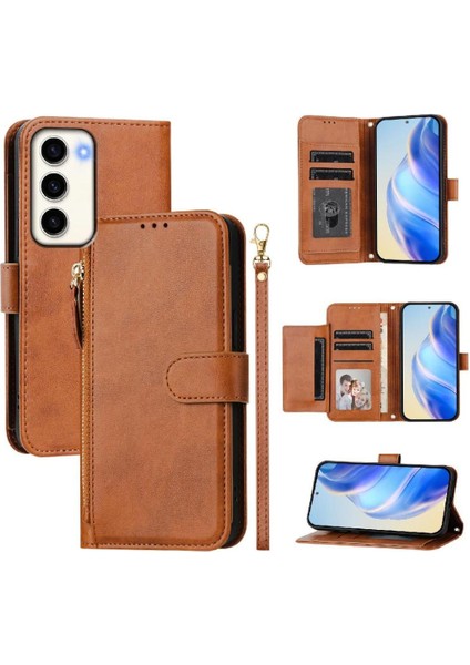 Samsung Galaxy S23 5g Pu Deri Manyetik Kart Tutucu Için Flip Case (Yurt Dışından)