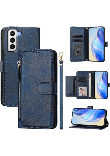 Samsung Galaxy S21 Artı 5g Için Flip Case Kart Tutucu Fermuar Pu Deri (Yurt Dışından)