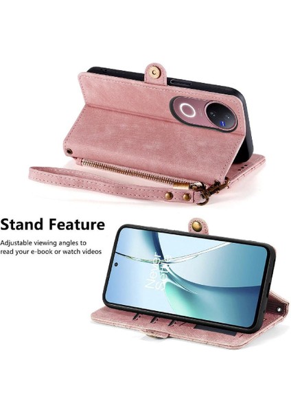 Vivo V50 Için Flip Case Cüzdan Kapak Kapak Darbeye Deri Kılıf Basit (Yurt Dışından) modelleri