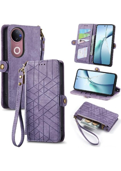 Vivo V50 Için Flip Case Cüzdan Kapak Kapak Darbeye Deri Kılıf Basit (Yurt Dışından) modelleri