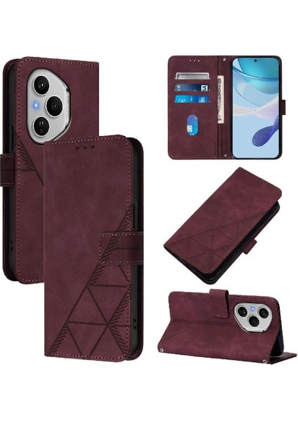 Onur Için Kılıf 400 Pro 5g Flip Folio Kitap Koruyucu Pu Deri Cüzdan (Yurt Dışından)