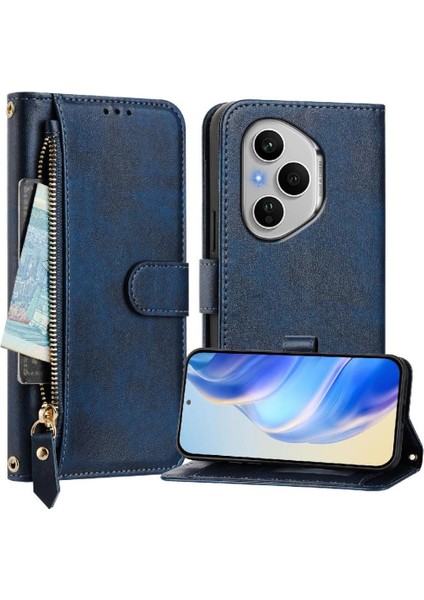 Onur Için Flip Case 400 Pro 5g Kart Tutucu Pu Deri Manyetik Fermuar (Yurt Dışından)