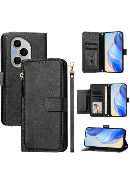 Onur Için Flip Case 400 Pro 5g Kart Tutucu Pu Deri Manyetik Fermuar (Yurt Dışından) indirimleri