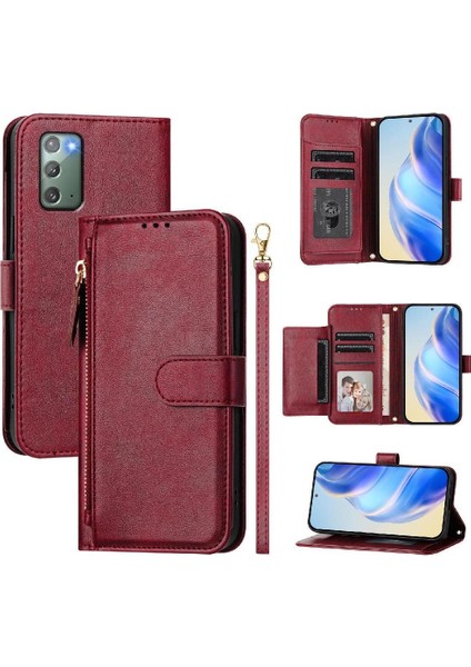 Samsung Galaxy Not 20 Fermuar Pu Deri Manyetik Kart Için Flip Case (Yurt Dışından) indirimleri