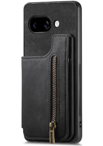 Google Pixel 9A Vintage Fermuar Cüzdan Standı Fonksiyonu Için Kılıf Katlanabilir (Yurt Dışından)