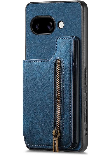 Google Pixel 9A Vintage Fermuar Cüzdan Standı Fonksiyonu Için Kılıf Katlanabilir (Yurt Dışından)