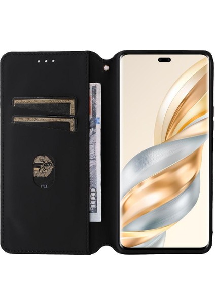 Honor Magic 7 Lite 5g Pu Deri Kart Yuvaları Tutucu Için Basit Flip Case (Yurt Dışından)