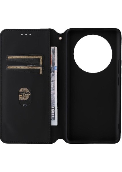Honor Magic 7 Lite 5g Pu Deri Kart Yuvaları Tutucu Için Basit Flip Case (Yurt Dışından)