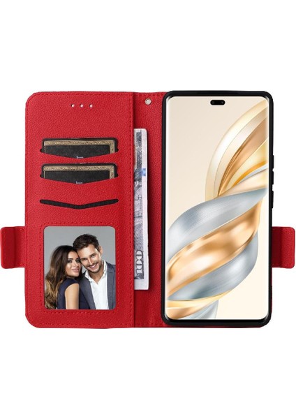 Onur Için Flip Case Sihirli 7 Lite 5g Yan Toka Manyetik Pu Deri Cüzdan (Yurt Dışından)