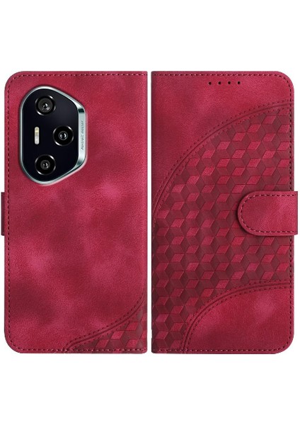 Onur Için Flip Case 400 Manyetik Kart Tutucu Geometrik Desen Flip Pu (Yurt Dışından)