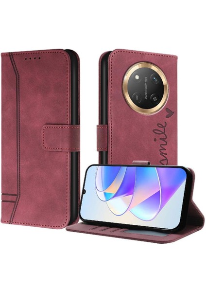Onur Sihirli 7 Lite Flip Folio Cüzdan Kart Yuvaları Için Telefon Kılıfı Kapak Pu (Yurt Dışından)