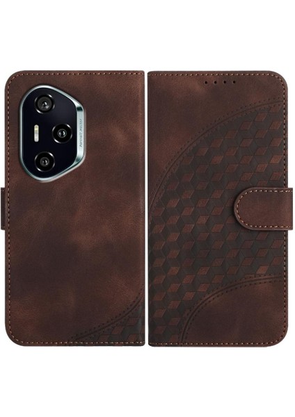 Onur Için Flip Case 400 Manyetik Kart Tutucu Geometrik Desen Flip Pu (Yurt Dışından)