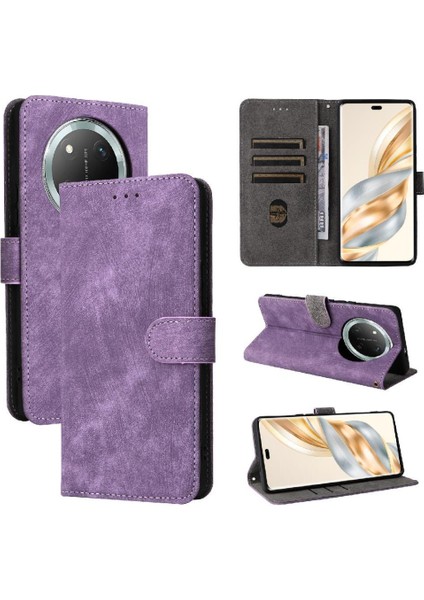 Onur Için Kılıf Sihirli 7 Lite 5g Rfıd Engelleme Flip Folio Cüzdan Pu Deri (Yurt Dışından)