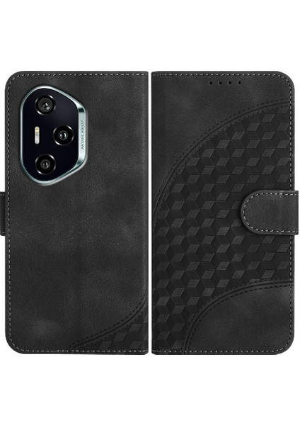 Onur Için Flip Case 400 Manyetik Kart Tutucu Geometrik Desen Flip Pu (Yurt Dışından)