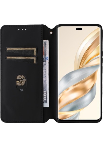 Honor Magic 7 Lite 5g Pu Deri Kart Yuvaları Tutucu Için Basit Flip Case (Yurt Dışından)