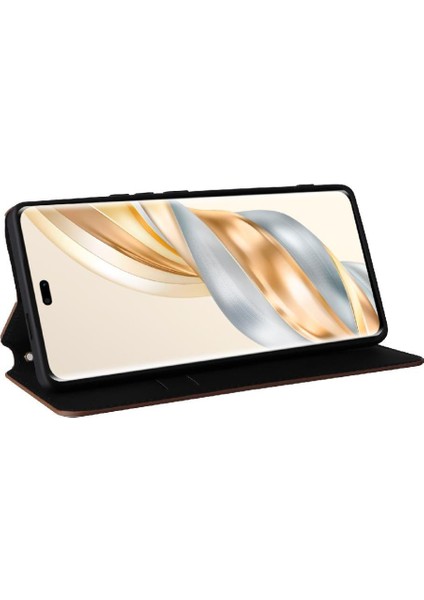 Honor Magic 7 Lite 5g Pu Deri Kart Yuvaları Tutucu Için Basit Flip Case (Yurt Dışından)