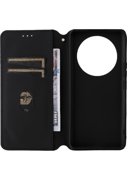 Honor Magic 7 Lite 5g Pu Deri Kart Yuvaları Tutucu Için Basit Flip Case (Yurt Dışından)