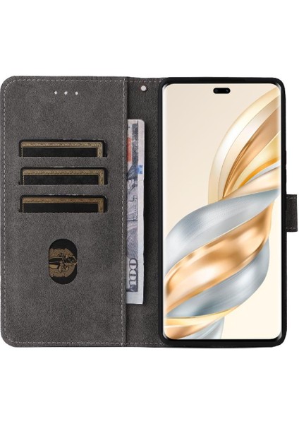 Onur Için Kılıf Sihirli 7 Lite 5g Rfıd Engelleme Flip Folio Cüzdan Pu Deri (Yurt Dışından)