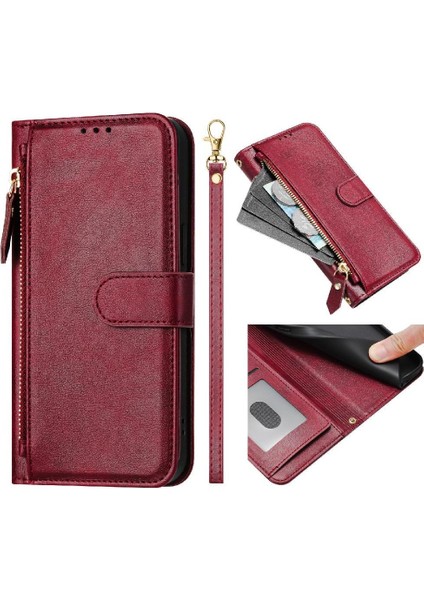 Samsung Galaxy Not 10 Lite Için Flip Case Fermuar Kart Tutucu Pu Deri (Yurt Dışından) fırsatları