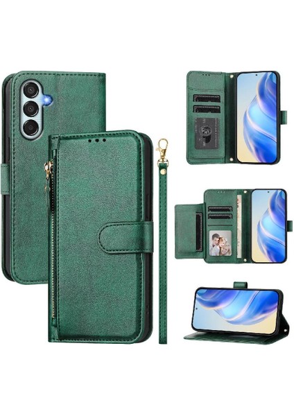 Samsung Galaxy Flip 5g Için Flip Case Kart Tutucu Fermuar Pu Deri (Yurt Dışından)