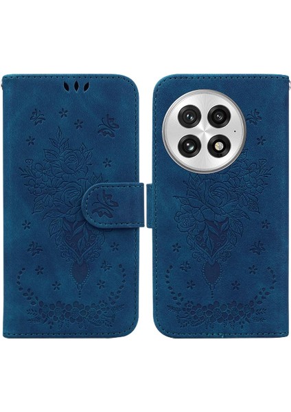 Oneplus 13 Kabartma Gül Çiçekler Için Flip Case Kickstand Cüzdan Kılıf Pu (Yurt Dışından)