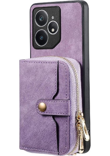 Realme Neo 7 Için Kılıf Standı Premium Deri Ayarlanabilir Kordon 7 Kart (Yurt Dışından)