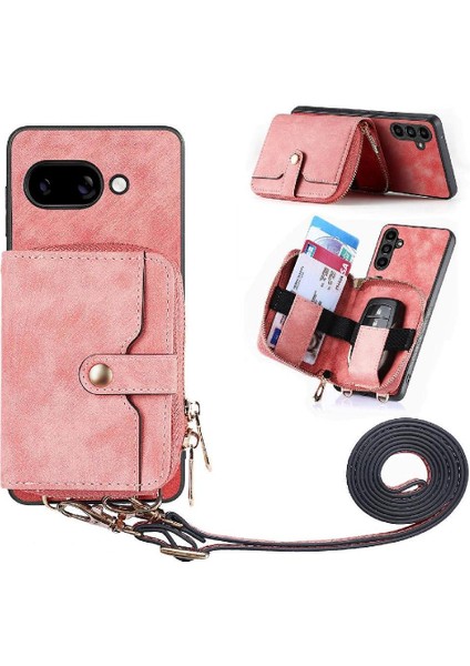 Google Pixel 9A Stand 7 Kart Yuvaları Ayarlanabilir Kordon Fermuar Için Kılıf (Yurt Dışından)