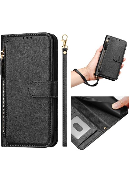 IPhone Xr Kart Tutucu Pu Deri Manyetik Fermuar Için Flip Case (Yurt Dışından) modelleri