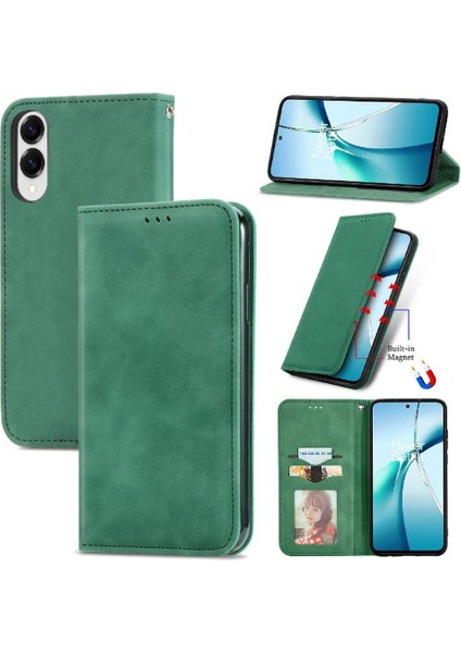 Samsung Galaxy S25 Kenar Cüzdan Flip Kapak Deri Kılıf Için Flip Case (Yurt Dışından)