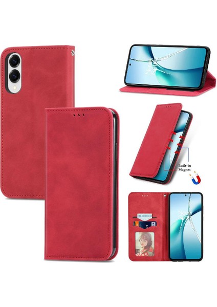 Samsung Galaxy S25 Kenar Cüzdan Flip Kapak Deri Kılıf Için Flip Case (Yurt Dışından)