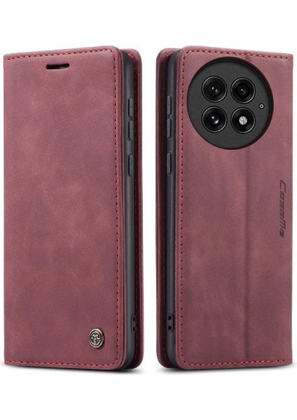 Oneplus 13 Flip Folio Kitap Için Flip Case Vintage Pu Deri Cüzdan Kılıf (Yurt Dışından)