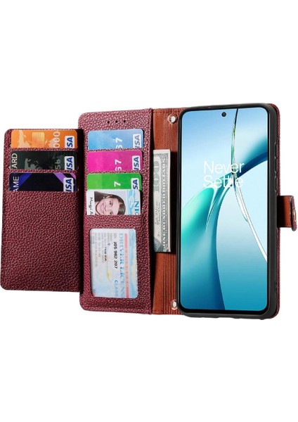 Samsung Galaxy S25 Kenar Kordon Deri Çanta Cüzdan Fermuar Aşk Için Kılıf (Yurt Dışından)