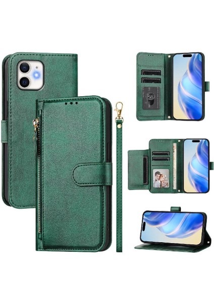 IPhone 11 Için Flip Case Pu Deri Manyetik Kart Tutucu Fermuar (Yurt Dışından) indirimleri
