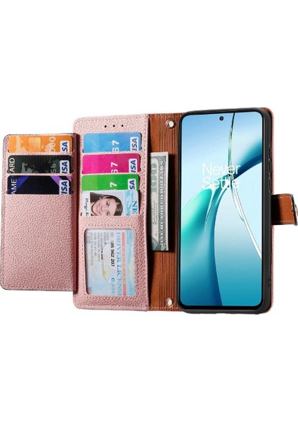 Samsung Galaxy S25 Kenar Kordon Deri Çanta Cüzdan Fermuar Aşk Için Kılıf (Yurt Dışından)